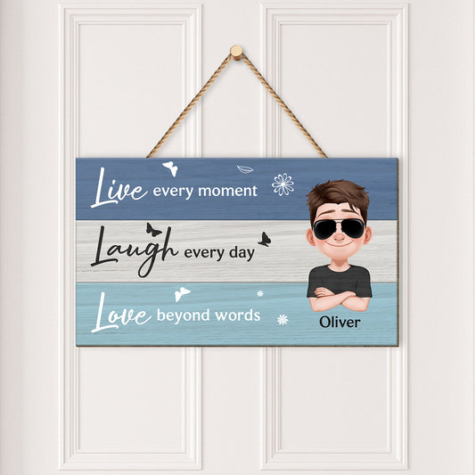 5100QUK2 personalized wood signs gifts for her live laugh love sign_ 5100Q8YNA