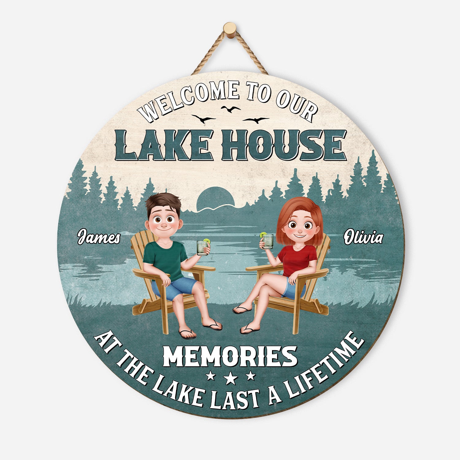 5105QUK1 custom lake house signs_ wood unique gifts for a couple_ 5105QTGMI