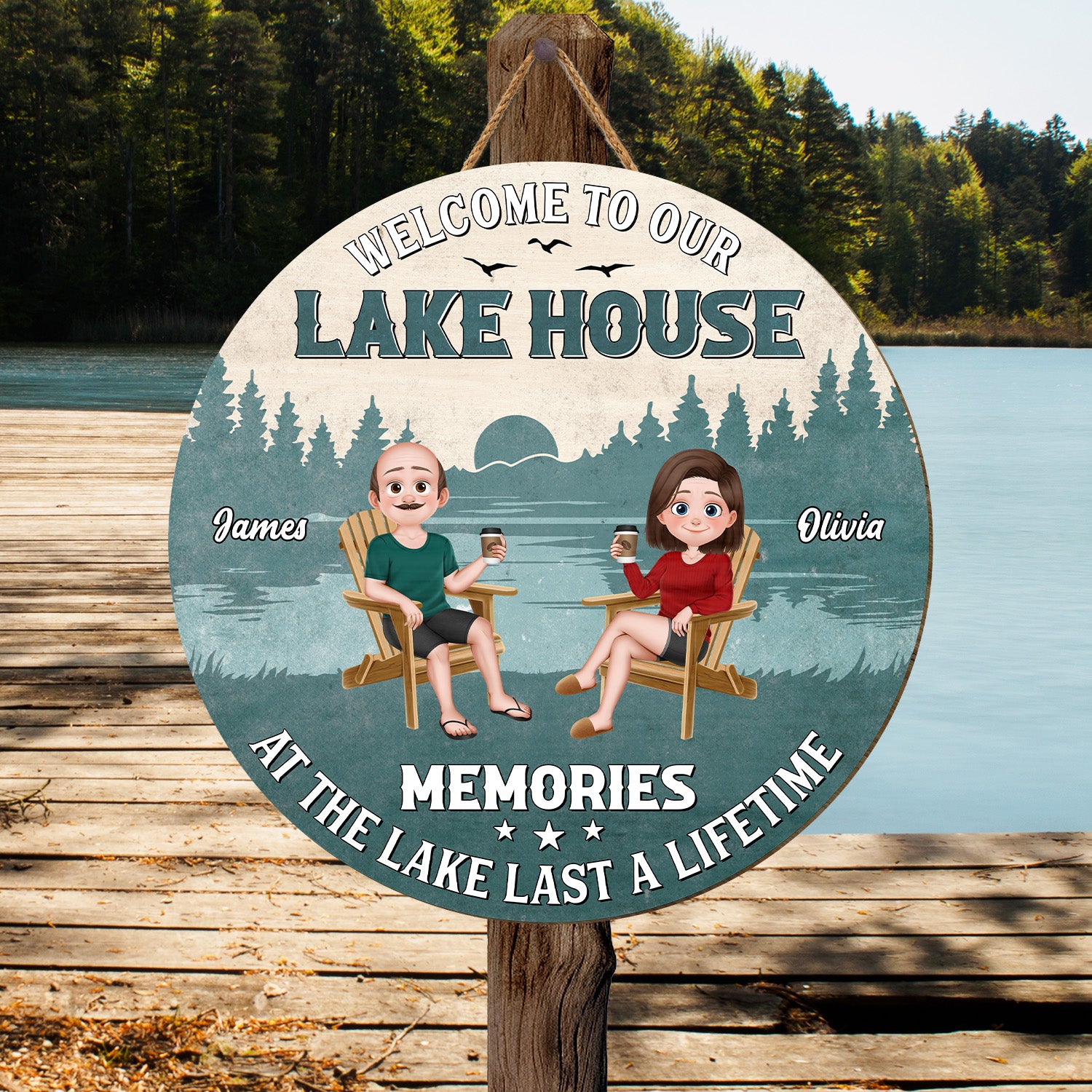 5105QUK2 custom lake house signs_ wood unique gifts for a couple_ 5105QTGMI