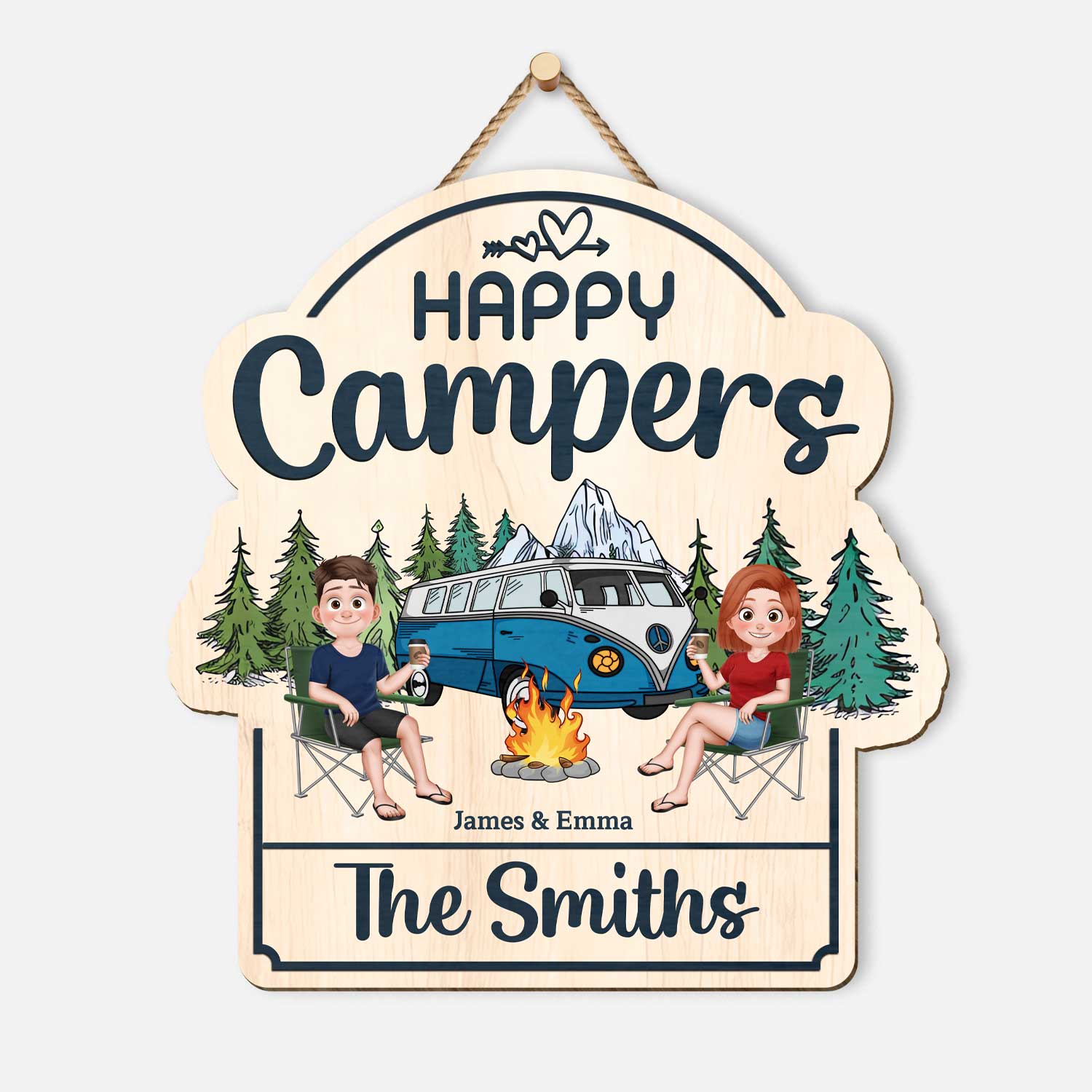 5106QUS1 personalized gifts for couples wooden camping signs_ 5106QTKAG