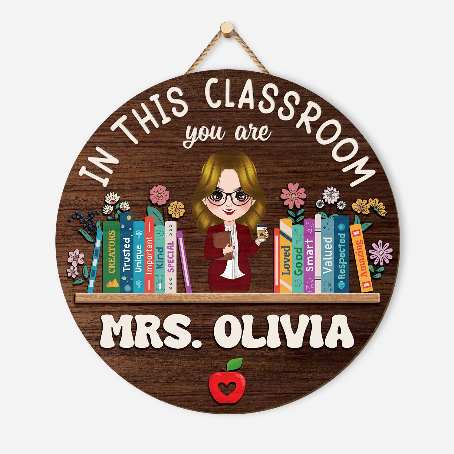 5107QUS1 personalized wooden signs unique gifts for teacher 5107QT6NT