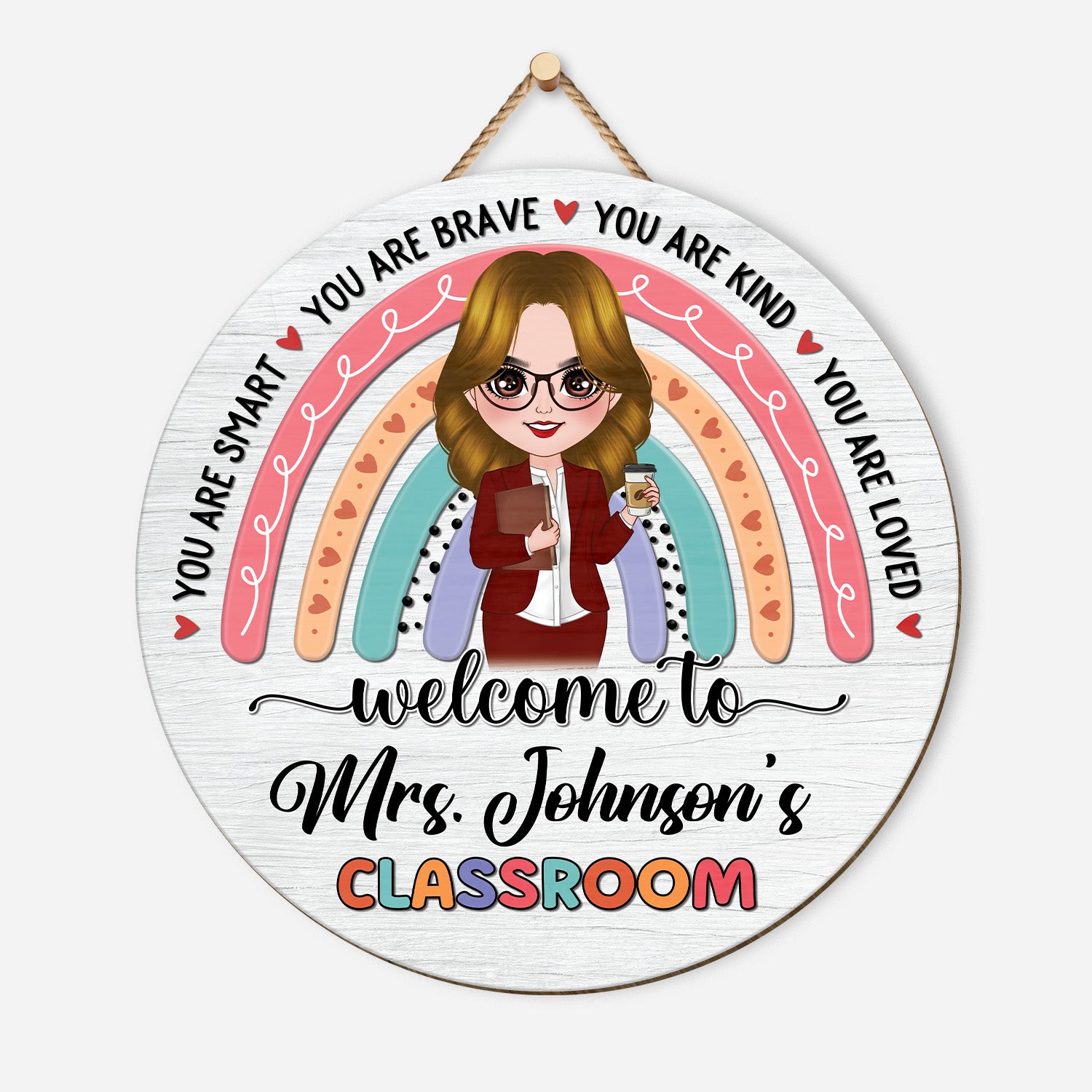 5114QUS1 personalized teacher gifts teacher welcome sign for classroom_ 5114Q66MI