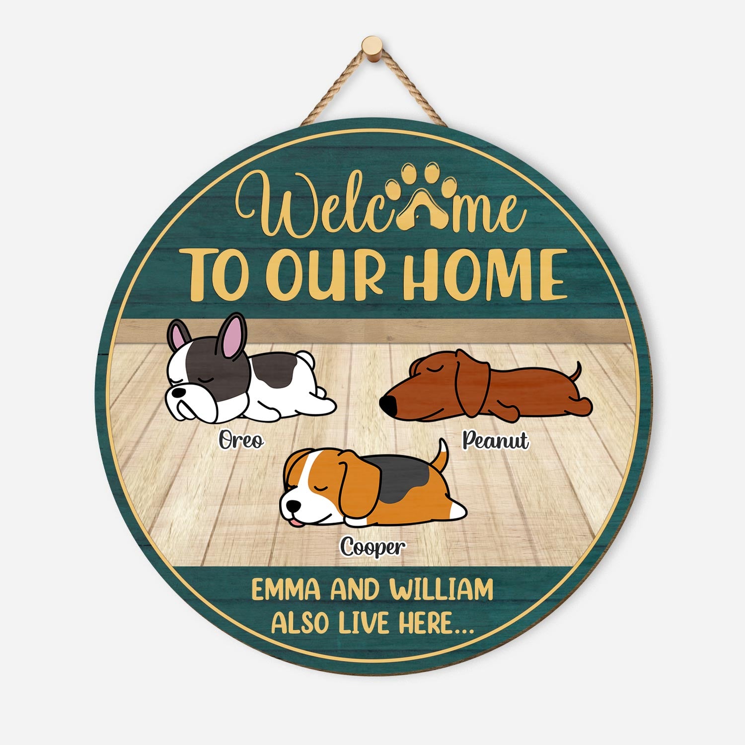5115QUK1 custom gifts for dog owners wooden welcome signs for homes_ 5115Q6YAC