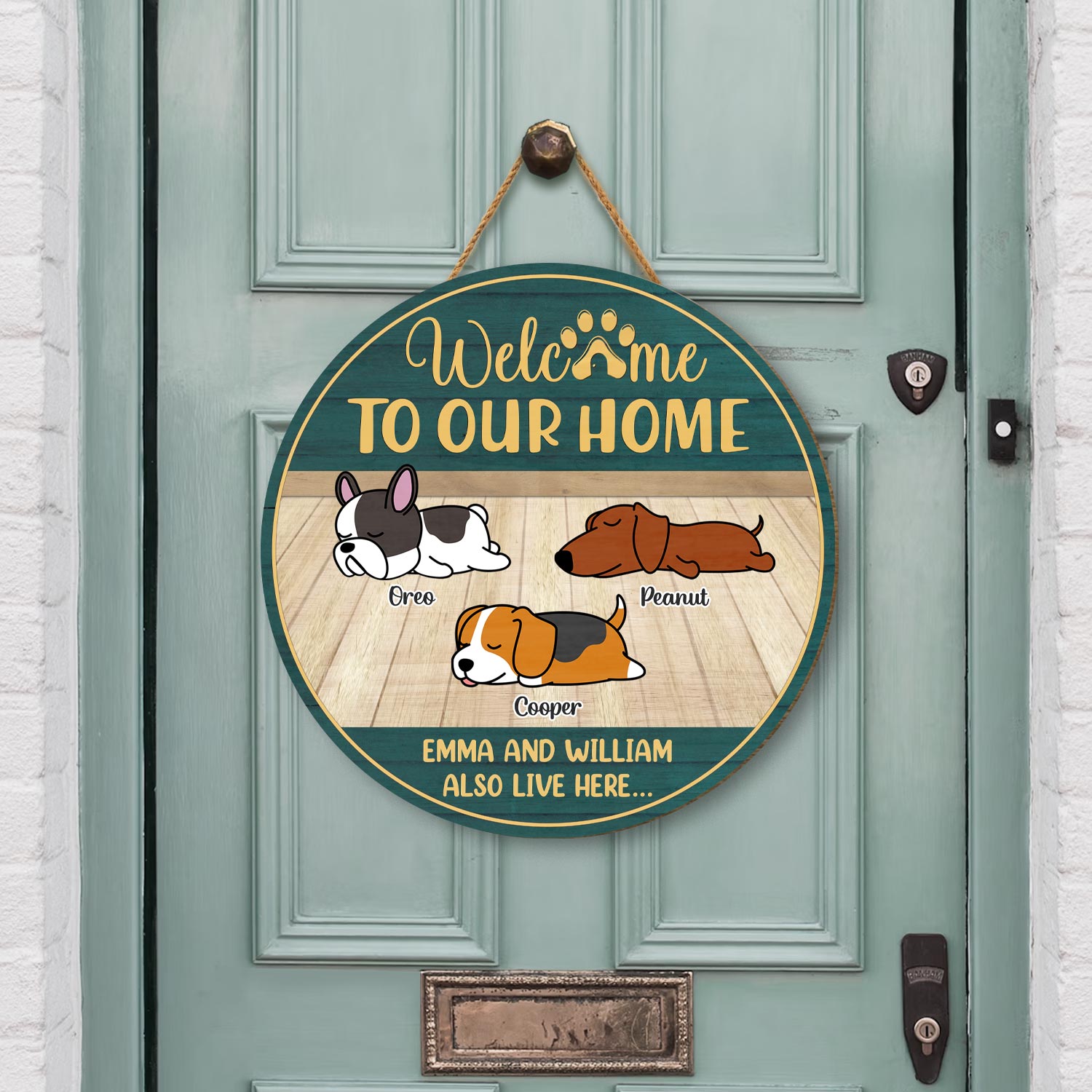 5115QUK2 custom gifts for dog owners wooden welcome signs for homes_ 5115Q6YAC