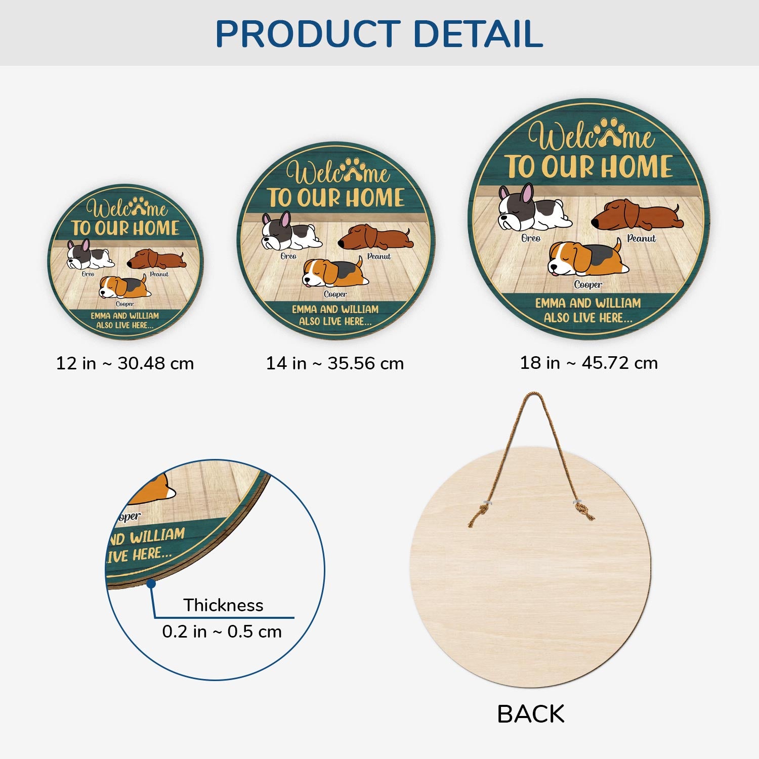 5115QUK3 custom gifts for dog owners wooden welcome signs for homes_ 5115Q6YAC