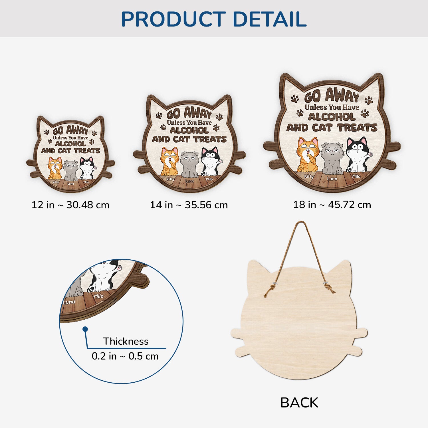 5116QUK3 personalized gifts for cat lovers funny go away signs_ wooden 5116Q6YND