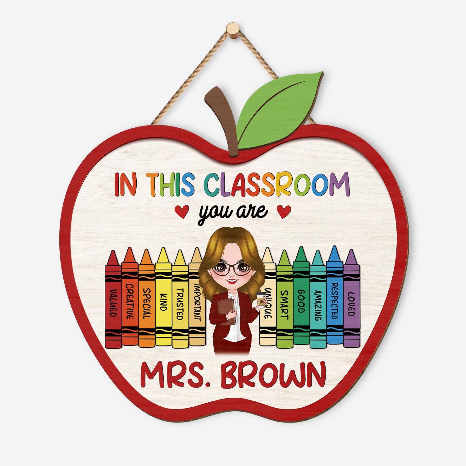 5118QUS1 custom gifts for teacher in this classroom wooden signs 5118Q