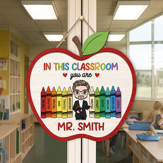 5118QUS2 custom gifts for teacher in this classroom wooden signs 5118Q