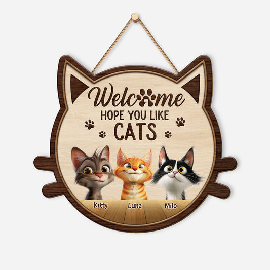 5121QUK1 custom hope you like cats wood signs funny cat lover gifts 5121Q3YMD