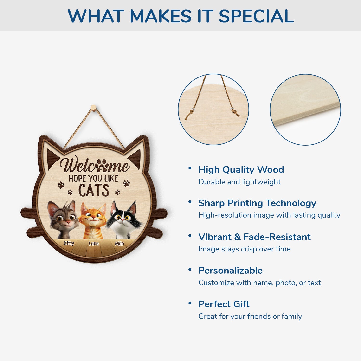 5121QUK4 custom hope you like cats wood signs funny cat lover gifts 5121Q3YMD