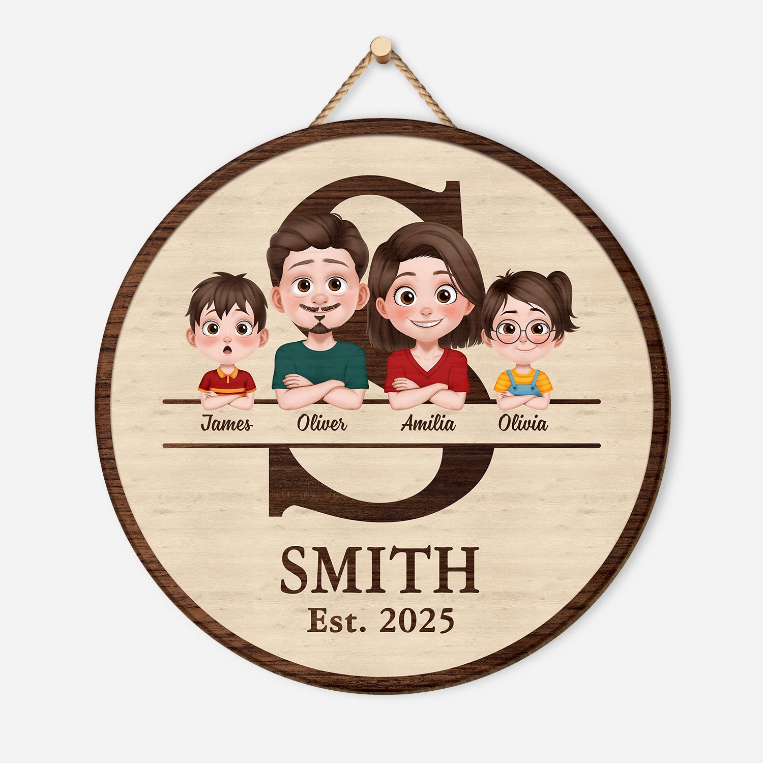 5126QUK1 personalized family gifts wooden family name signs_ 5126Q3GNI