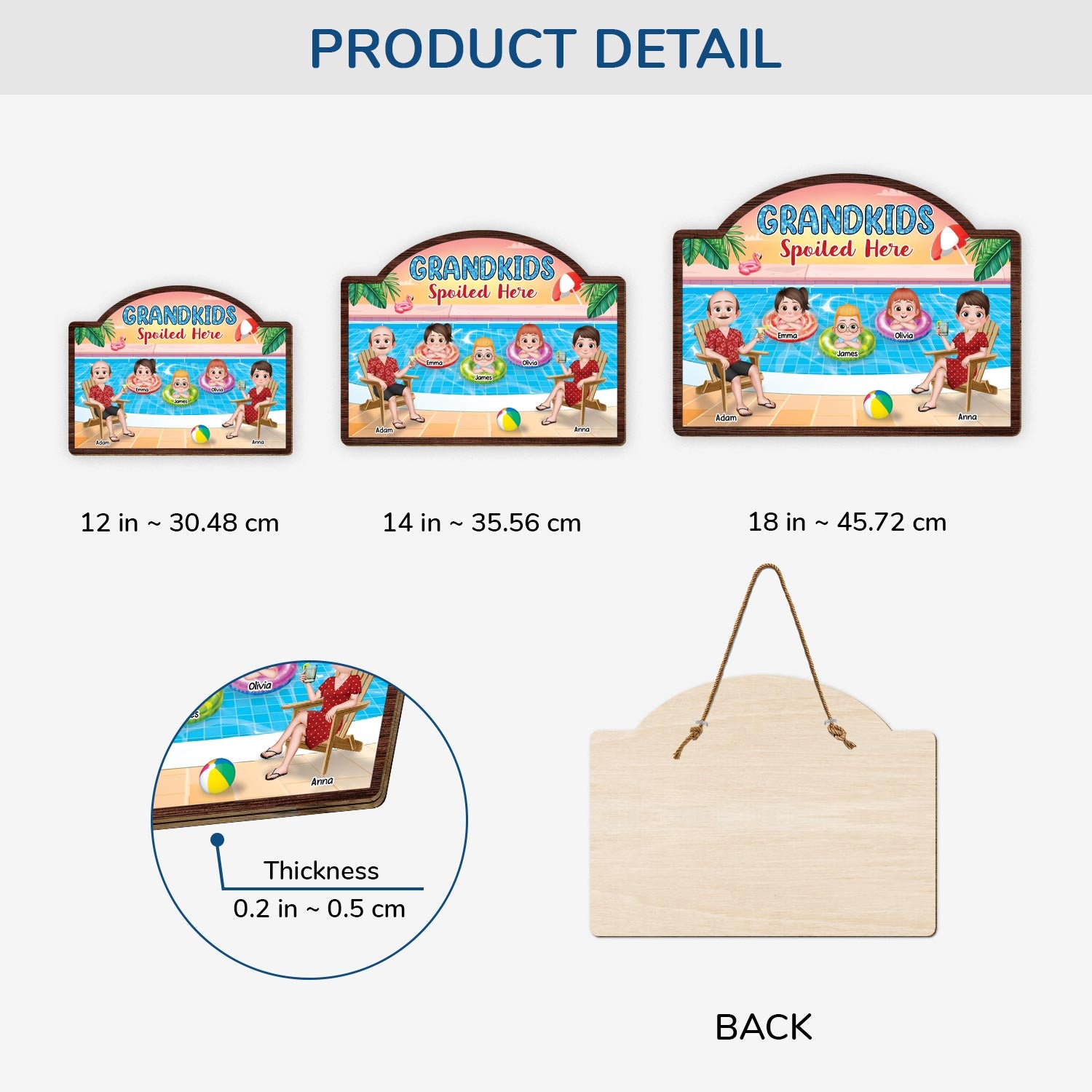 5127QUS3 custom gifts for grandparents grandkids spoiled here wood sign 5127Q3MAI