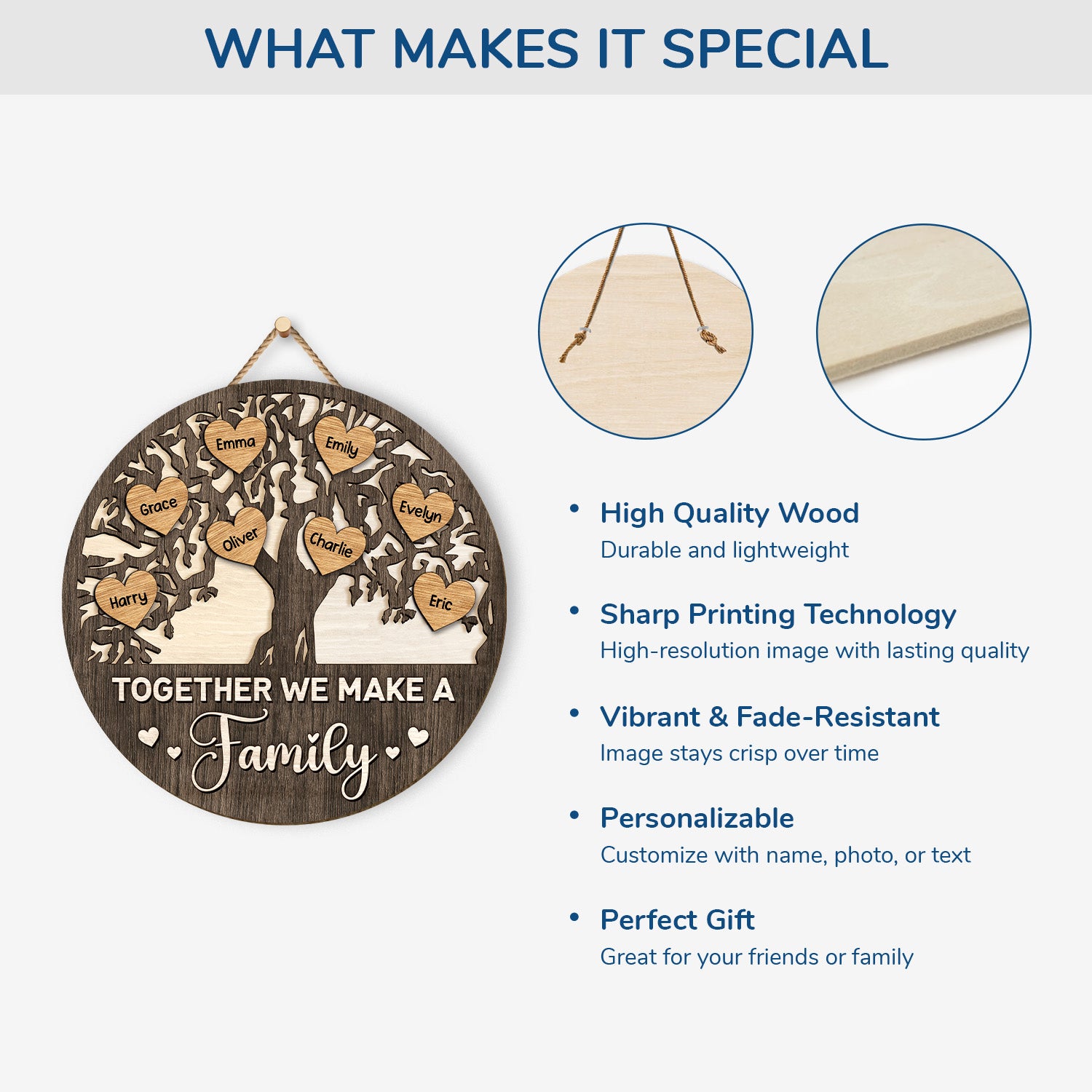 5128QUS4 custom family gifts together we make a family sign_ wooden 5128Q3TTI