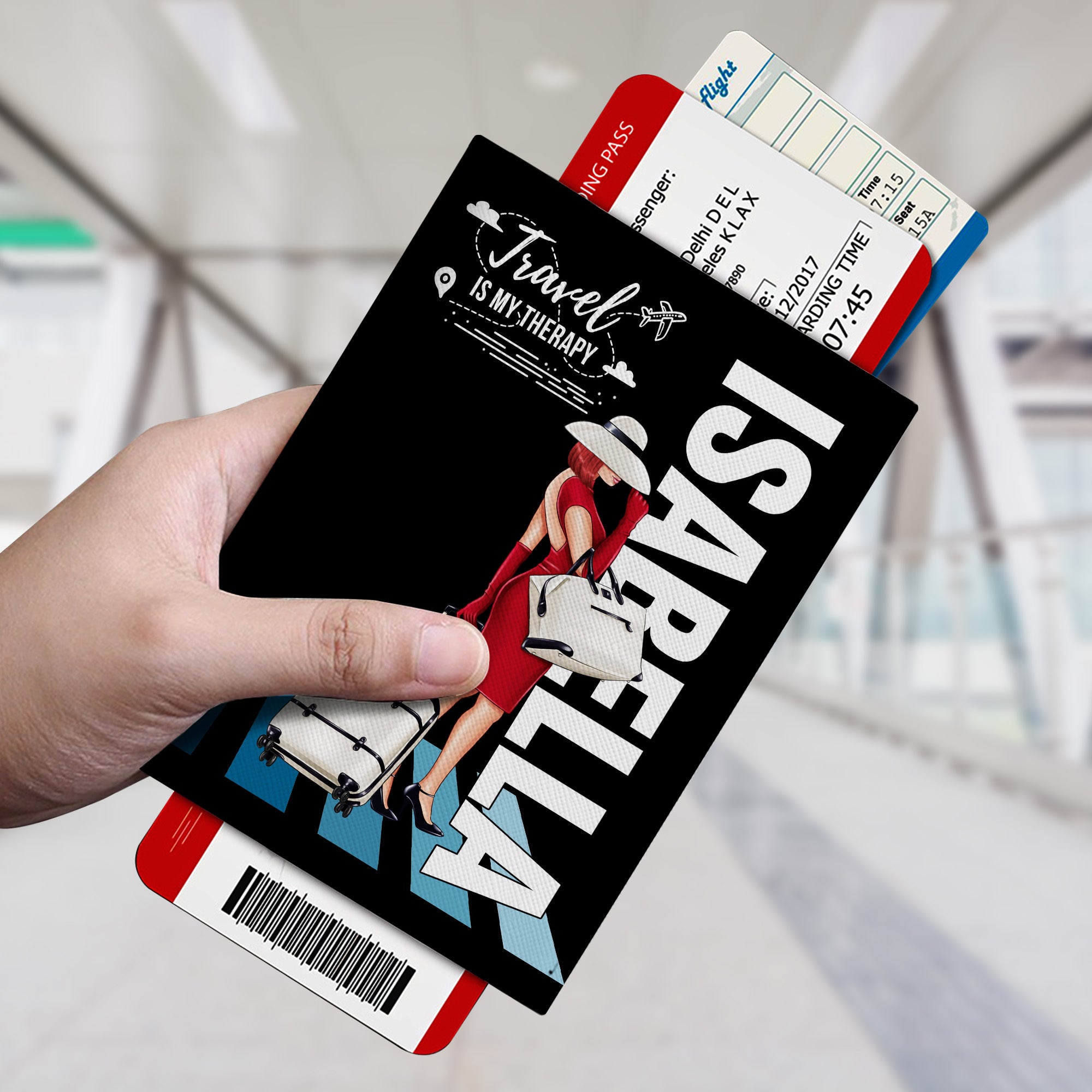 5136OUK2 personalized passport holder just a girl who loves traveling 5136O3LMA