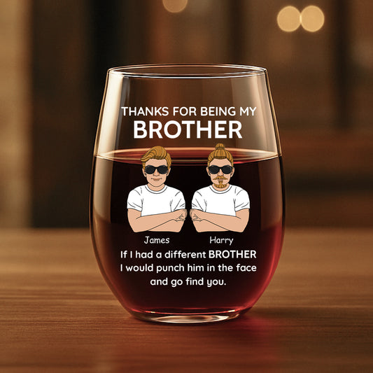 5145IUS1 personalized gifts for brother funny stemless wine glasses 5145IKQ0B