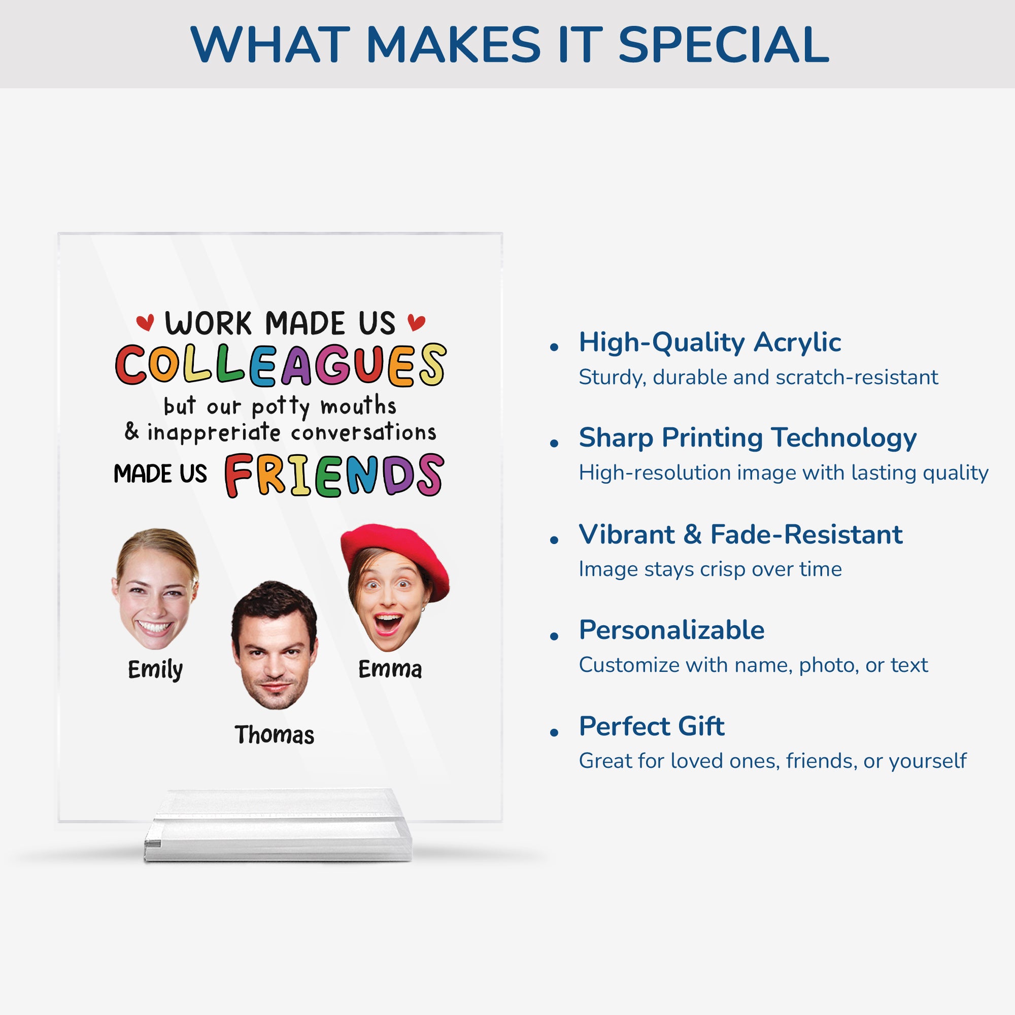 5149RUS5 custom acrylic plaques with faces funny gifts for coworkers 5149R3LZO