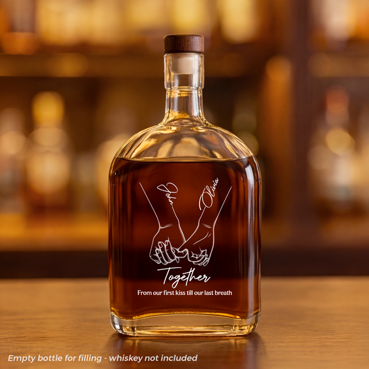 5150AUK1 personalised from our first kiss to our last breath whisky bottle for couples 5150aitfg