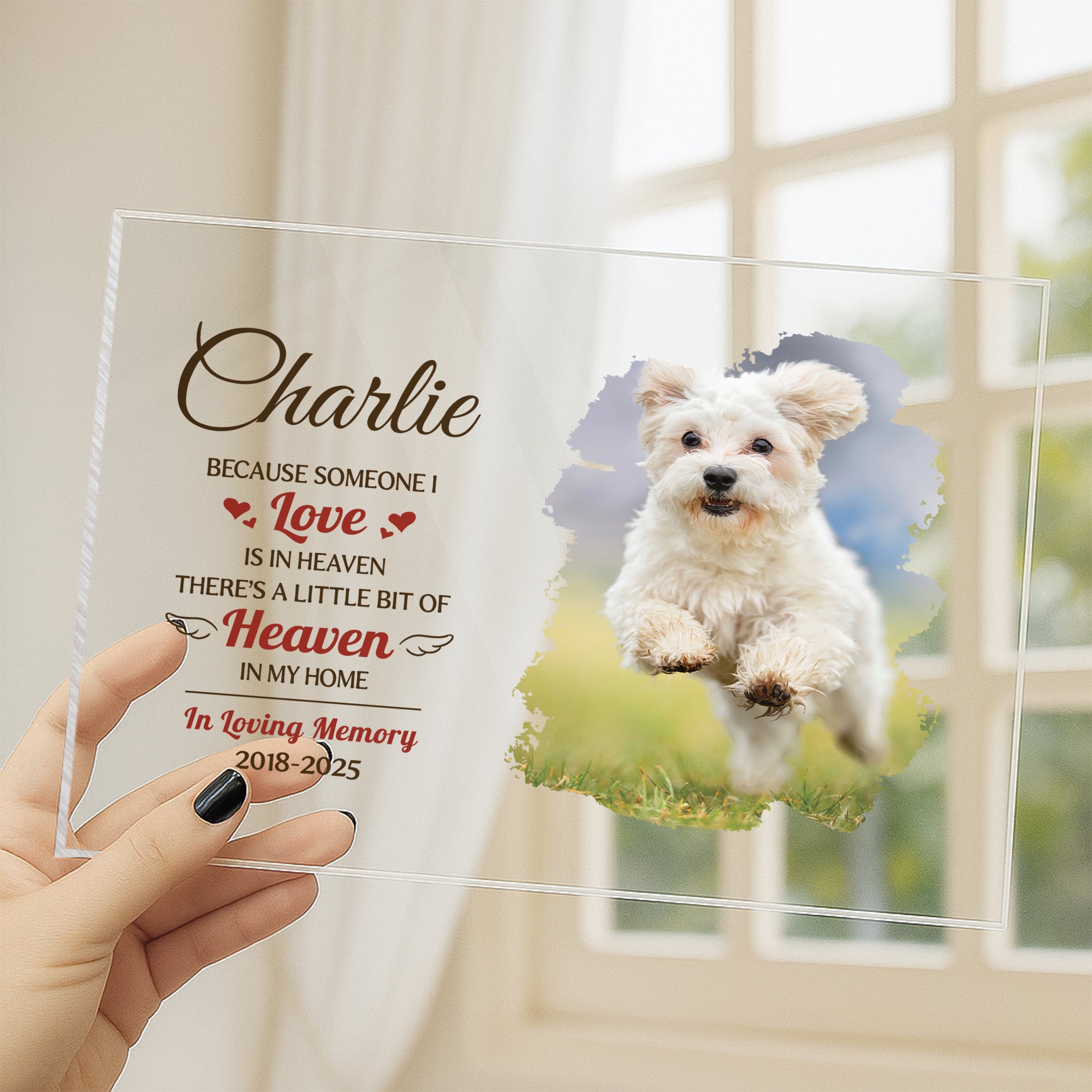 5154RUS3 custom photo acrylic plaque_ in loving memory gifts_ for dogs 5154RTTNC