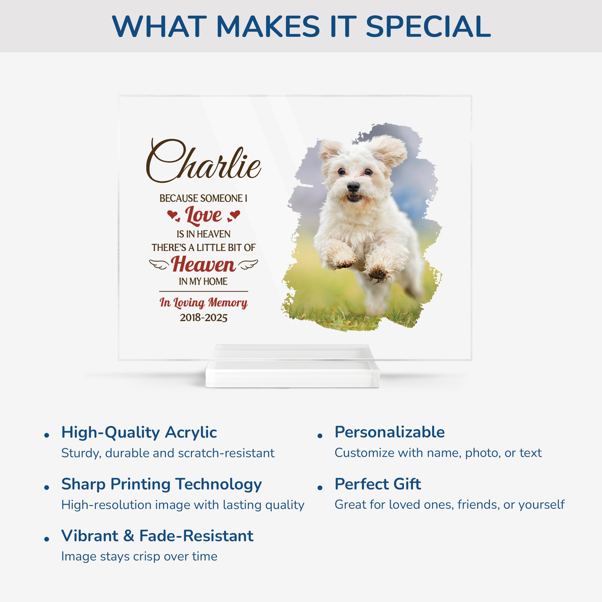 5154RUS5 custom photo acrylic plaque_ in loving memory gifts_ for dogs 5154RTTNC