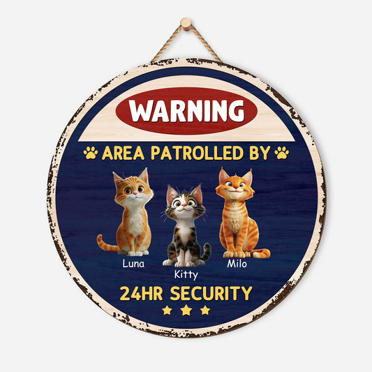 5160QUK1 custom cat lover gifts funny cat warning signs_ wooden 5160QKGMD