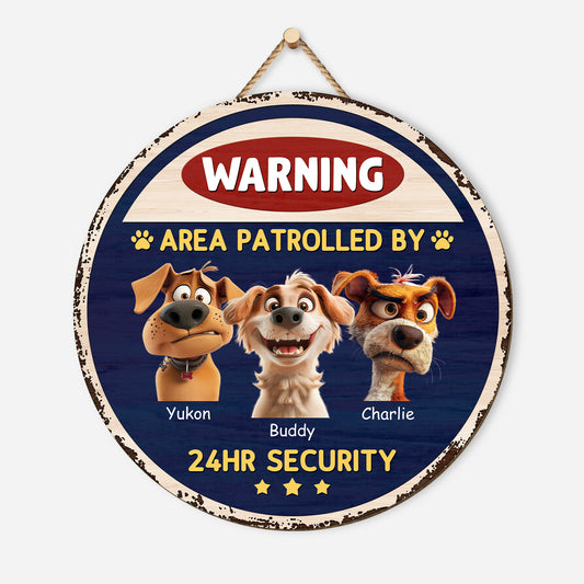 5160QUK1 custom dog lover gifts funny dog warning signs_ wooden 5160QKGMC