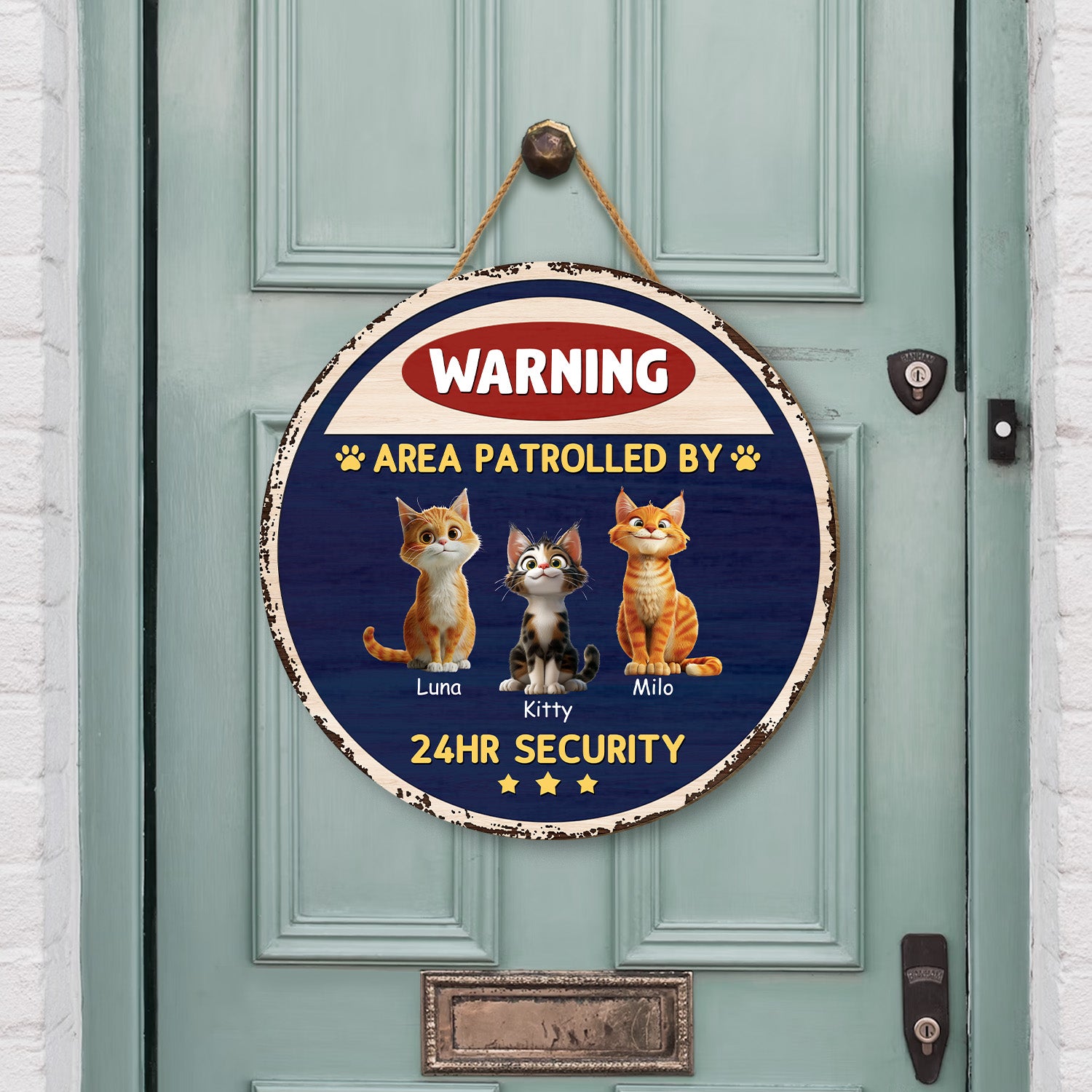 5160QUK2 custom cat lover gifts funny cat warning signs_ wooden 5160QKGMD