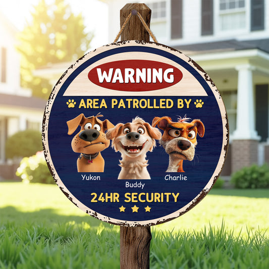 5160QUK2 custom dog lover gifts funny dog warning signs_ wooden 5160QKGMC