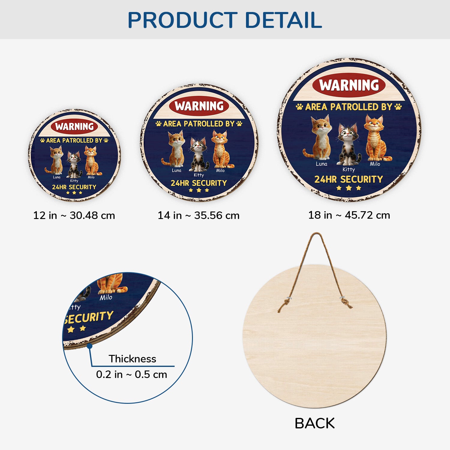 5160QUK3 custom cat lover gifts funny cat warning signs_ wooden 5160QKGMD