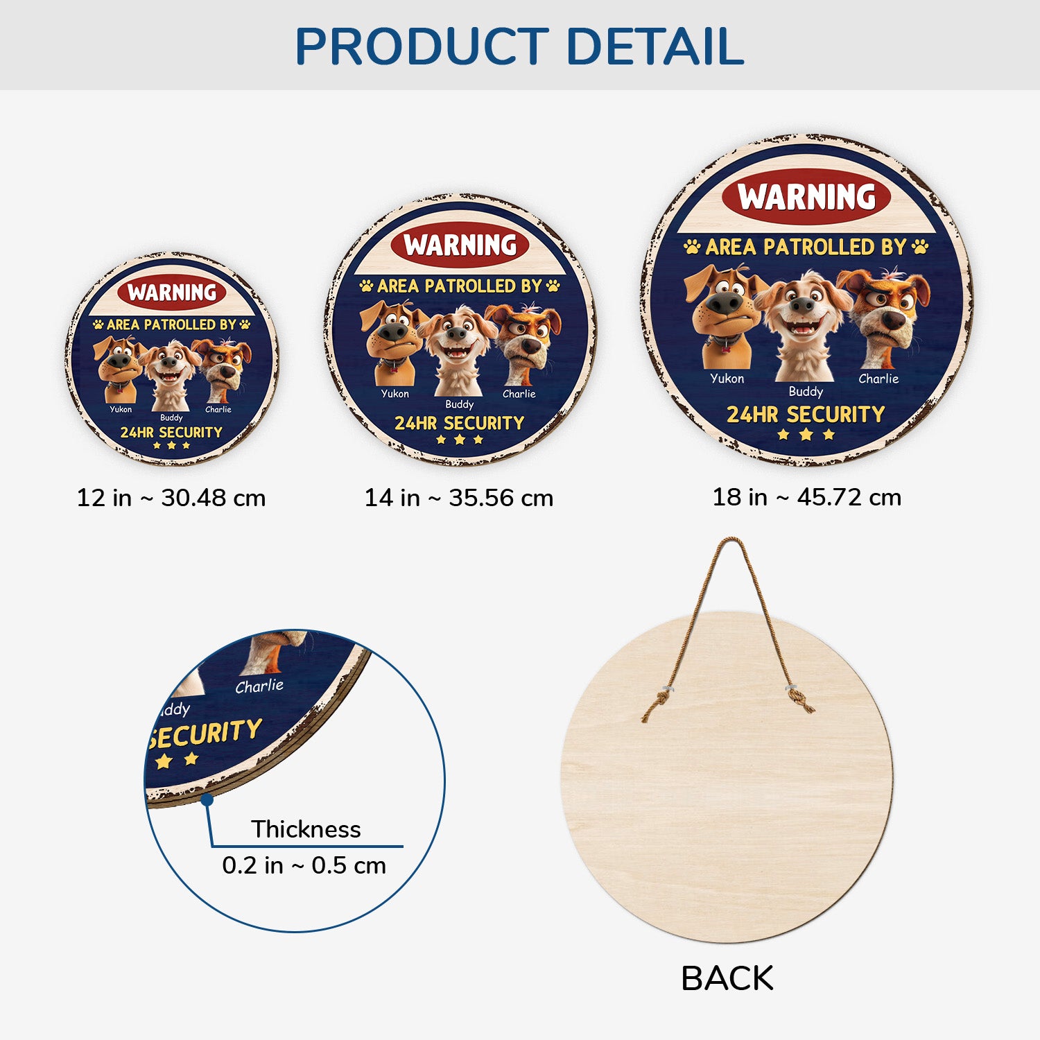 5160QUK3 custom dog lover gifts funny dog warning signs_ wooden 5160QKGMC