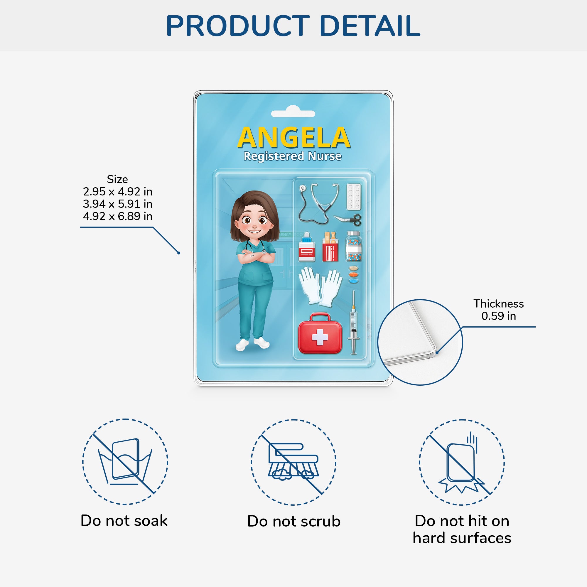 5161RUS3 personalized gifts for nurses doctors rectangle acrylic plaque_ 5161R3HMN