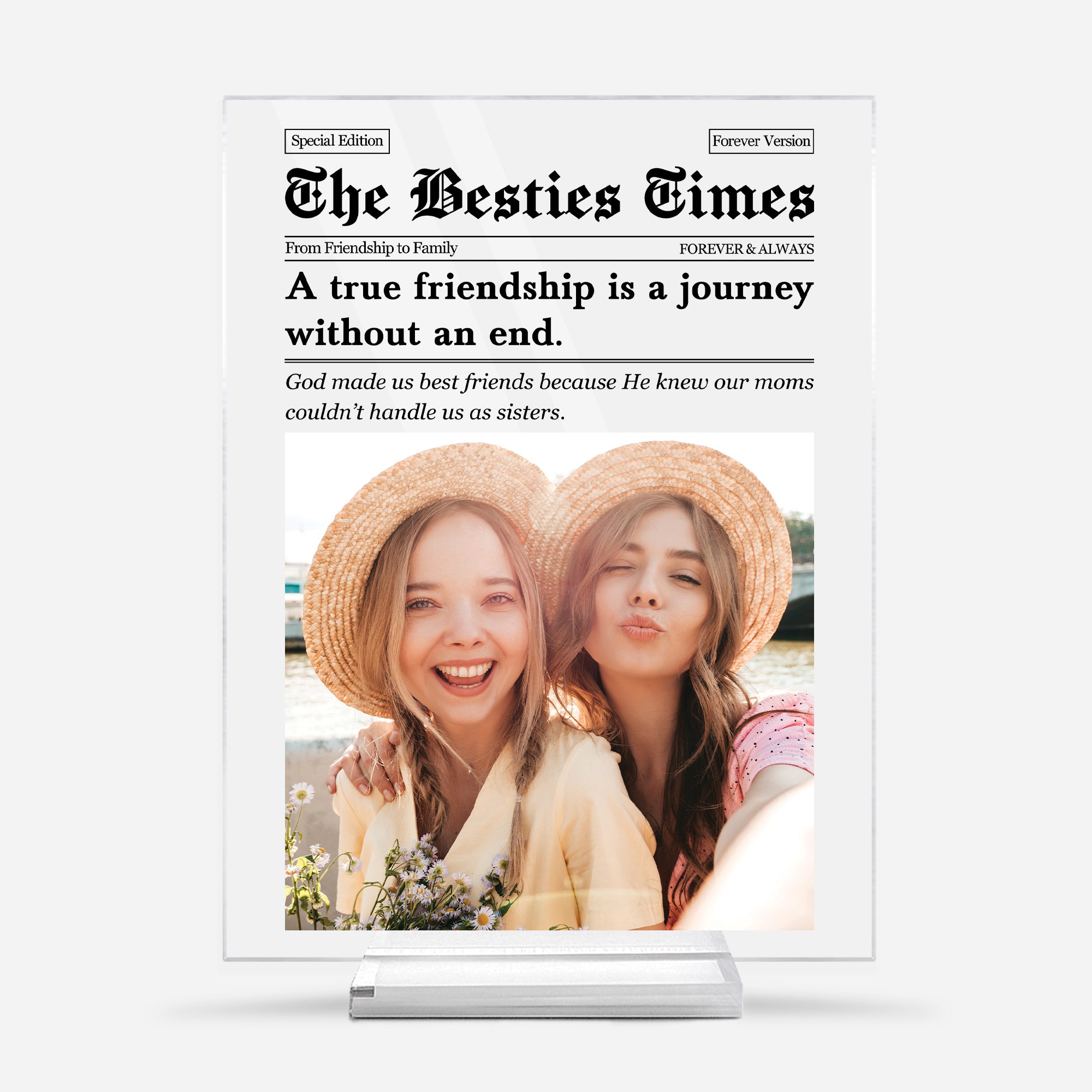 5164RUK1 personalised the besties times acrylic plaque with photo 5164RKINF
