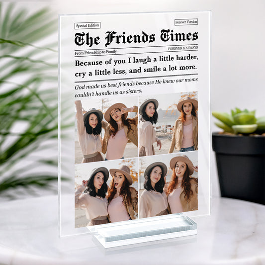 5164RUK2 personalised the besties times acrylic plaque with photo 5164RKINF