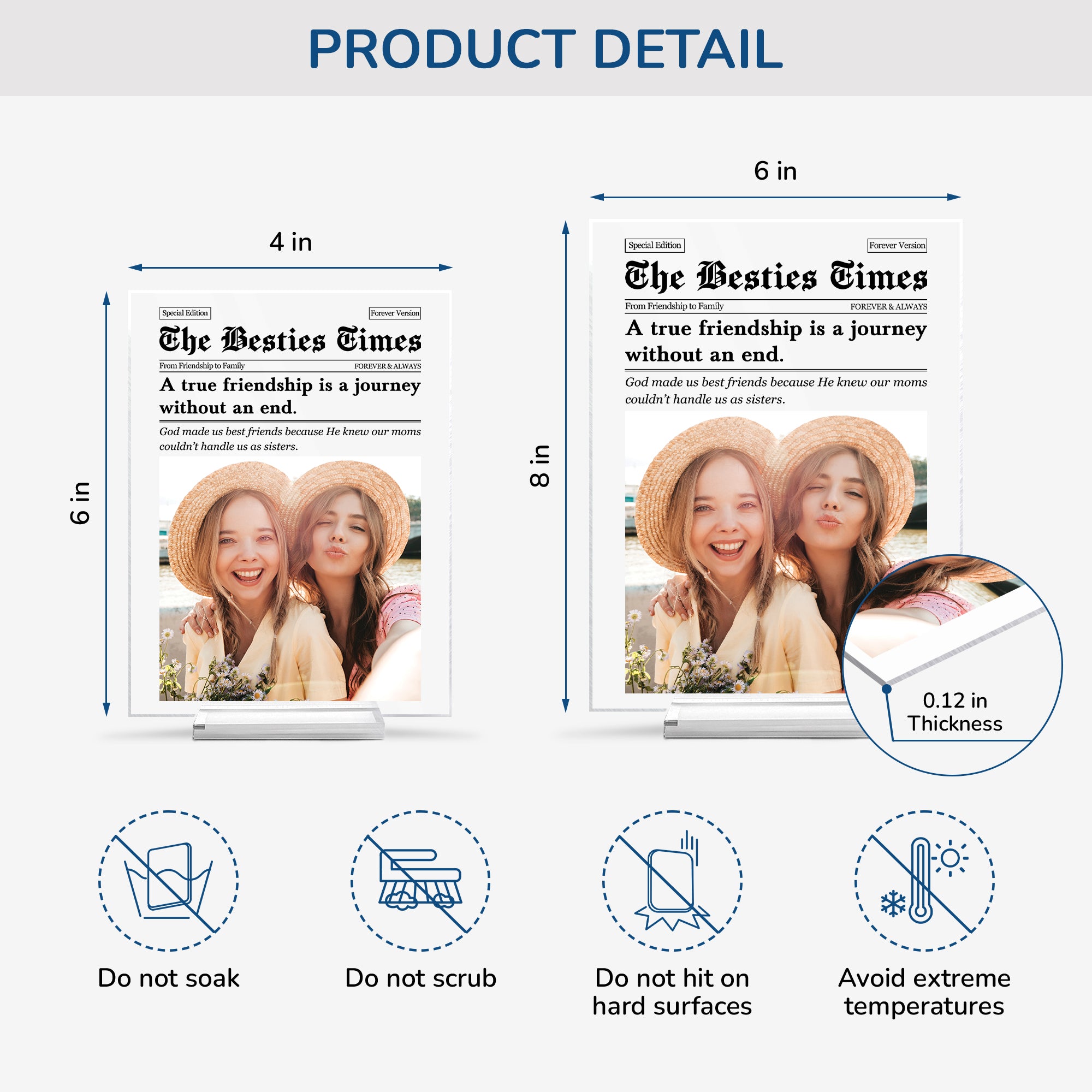 5164RUK4 personalised the besties times acrylic plaque with photo 5164RKINF_51994d72 7af0 4e4a 8e60 748b7efc0728