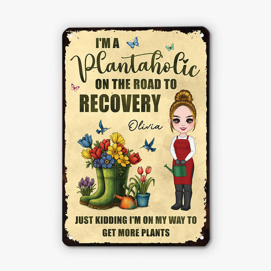 5176EUS1 custom gardening gifts for women im a plantaholic metal sign 5176E6KTA