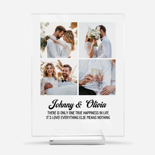 5180RUS1 personalized couple gifts acrylic plaque with stand with photo 5180R665G