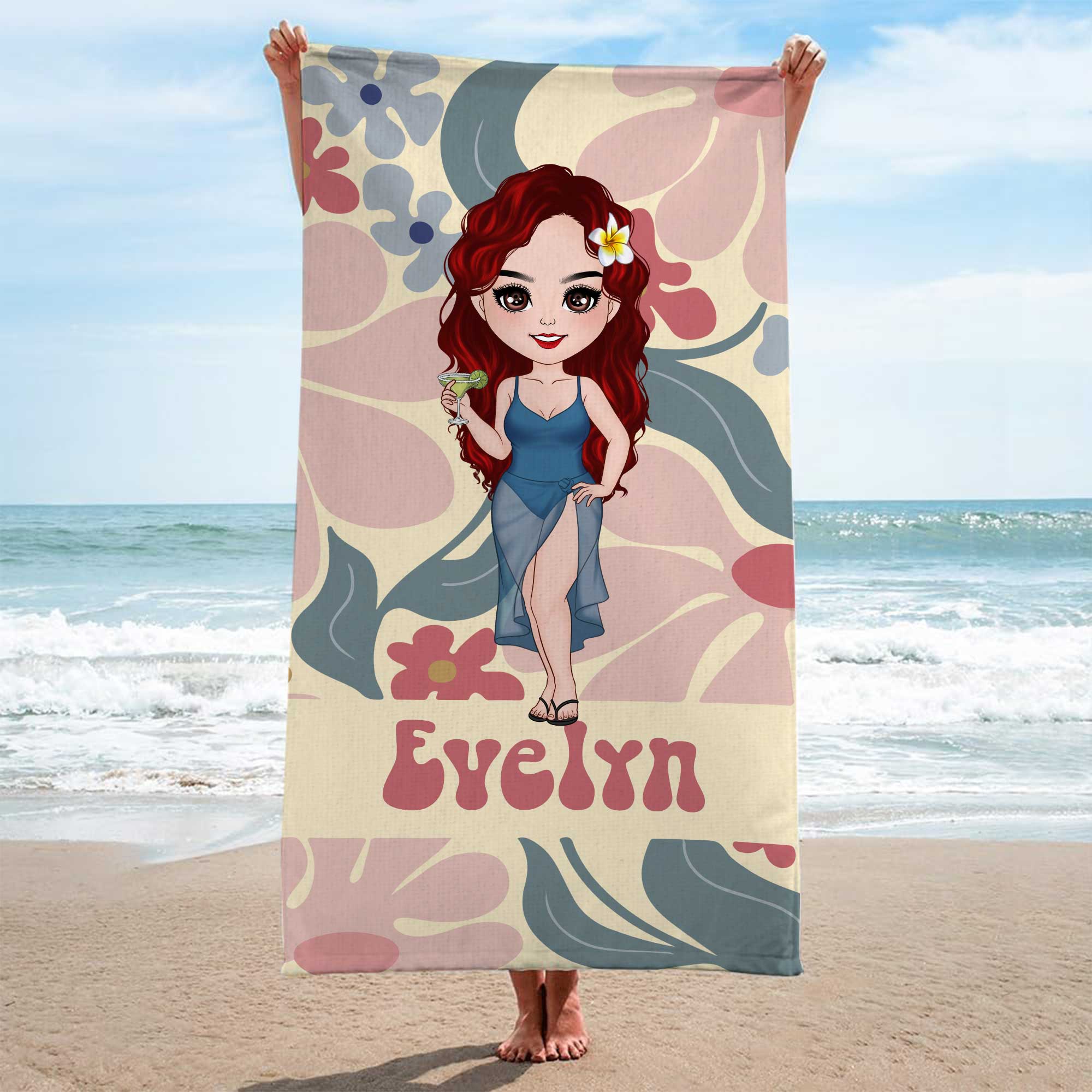 5187BUK2 custom beach towels summer holiday gifts for her 5187BKGAA