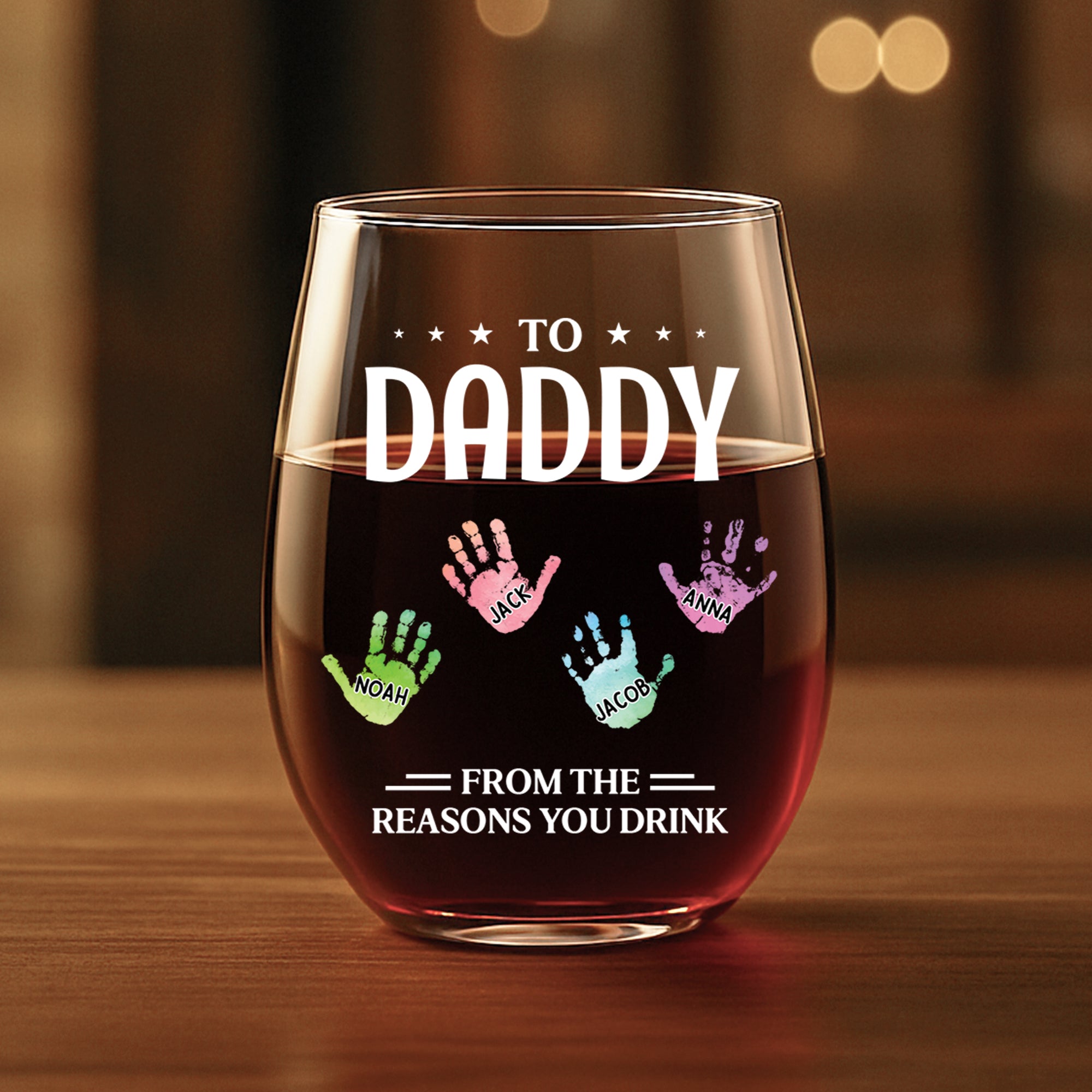 5189IUS1 personalized wine glass to dad from the reasons you drink 5189I8MNB