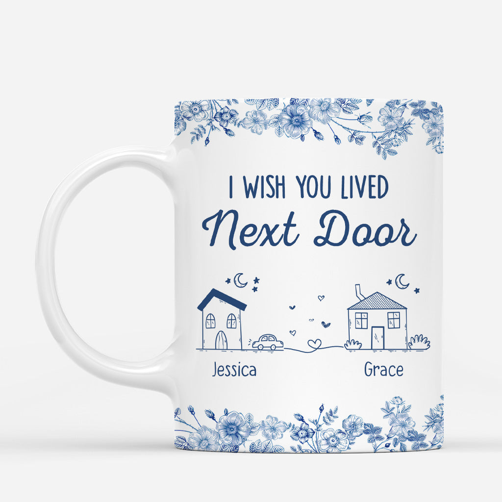 5191MUK1 personalized gift for friend i wish you lived next door mug 5191M3YAF