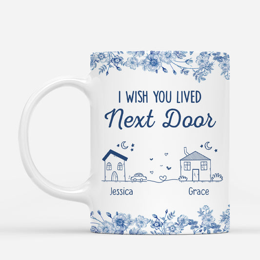 5191MUK1 personalized gift for friend i wish you lived next door mug 5191M3YAF