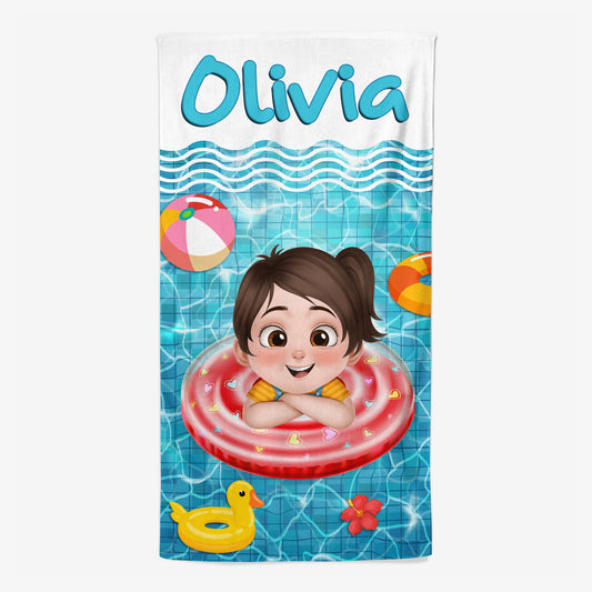 5196BUK1 personalized beach towels for kids cute summer gifts 5196B8GNK
