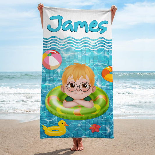 5196BUK2 personalized beach towels for kids cute summer gifts 5196B8GNK