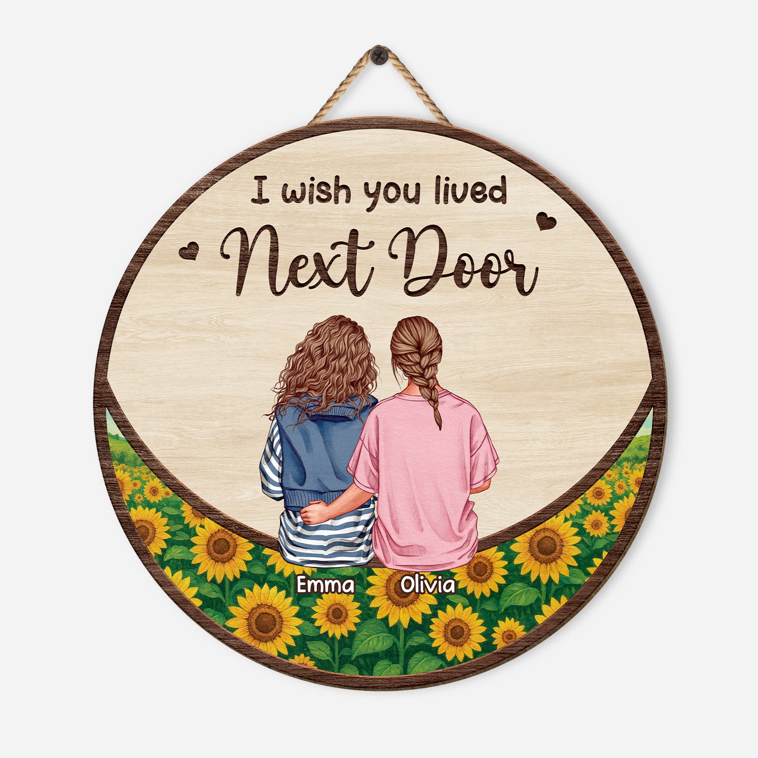 5198QUK1 personalized wooden signs i wish you lived next door gifts 5198Q3ZZF_1