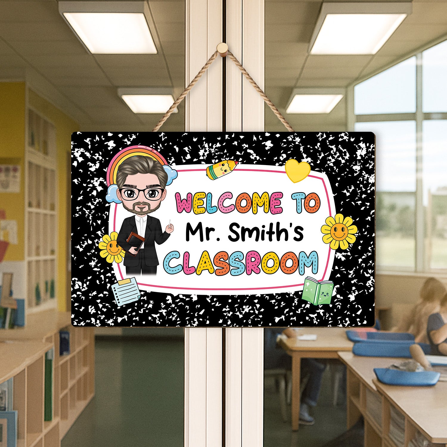 5204QUS2 personalized gifts for teachers wooden welcome signs 5204QKMTT