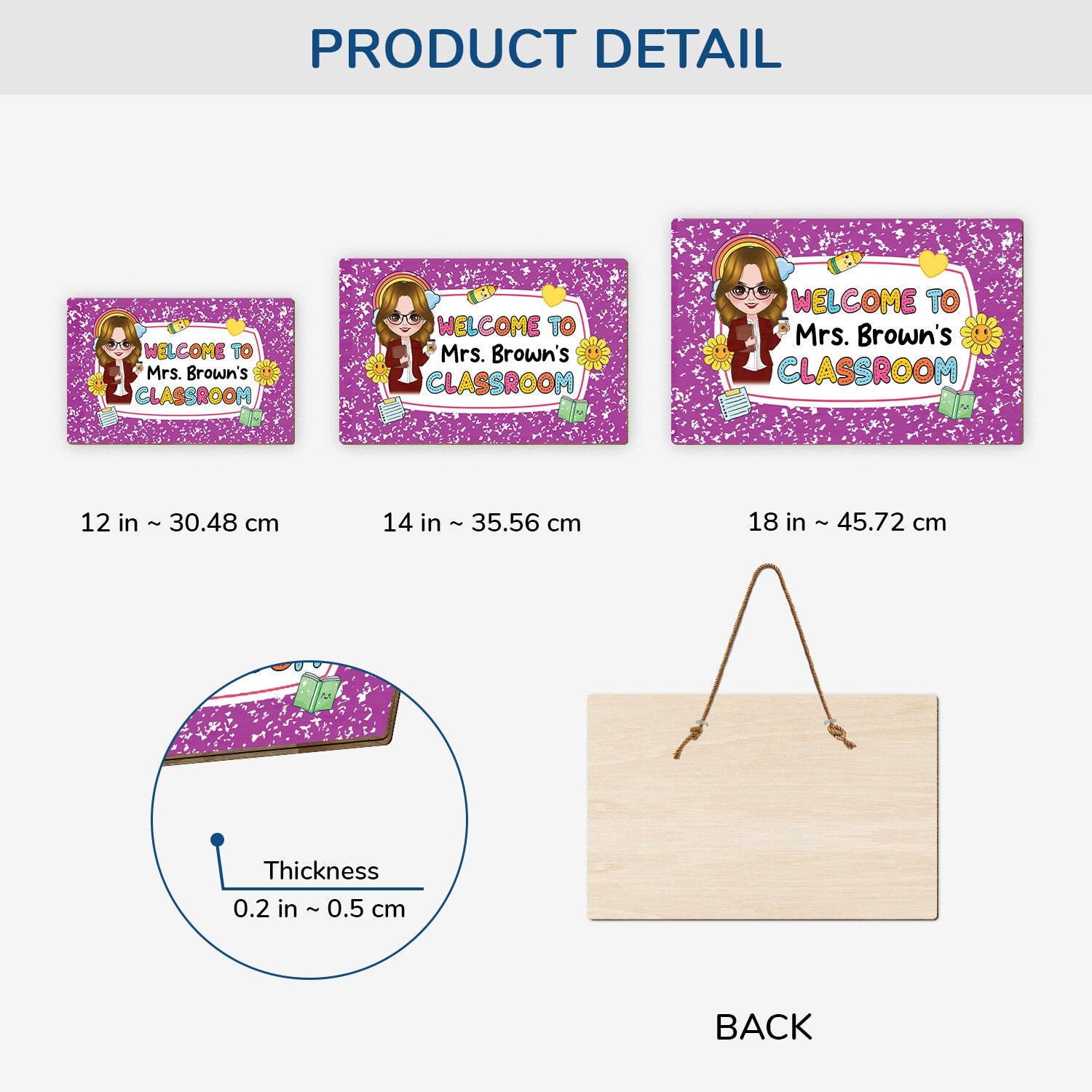 5204QUS3 personalized gifts for teachers wooden welcome signs 5204QKMTT