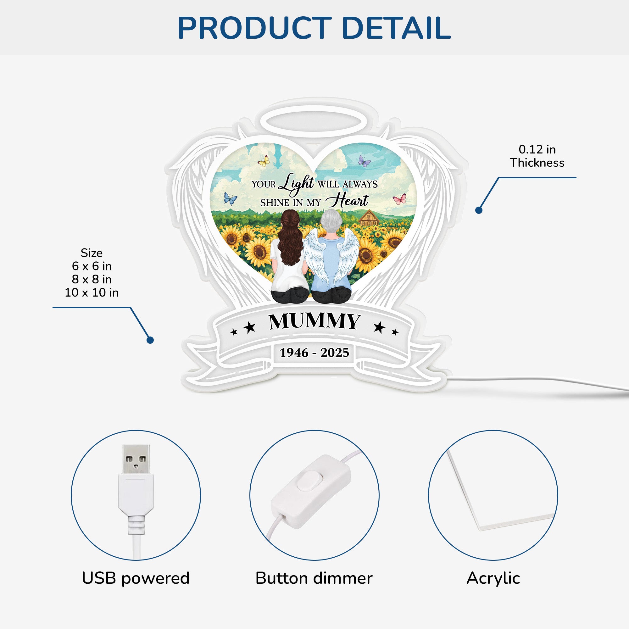 5240LUK3 custom memorial gifts_ your light will always shine_ light box 5240L6LTA
