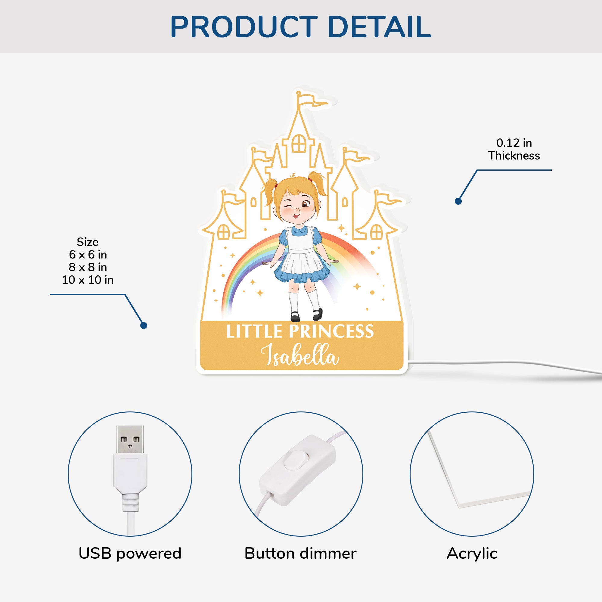 5248LUK3 personalized gifts for kids castle light boxes 5248LKGZK