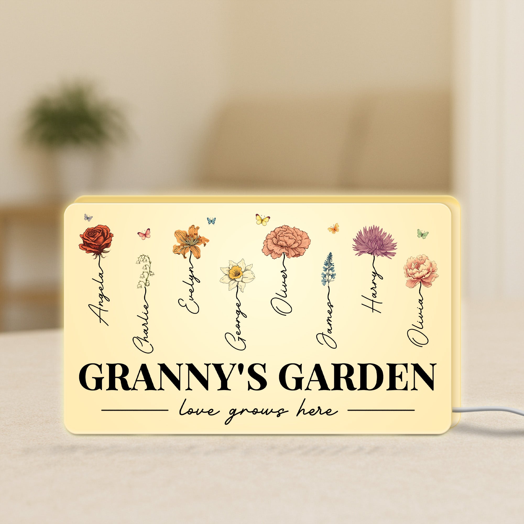 5249LUK1 personalized grandma gifts grandmas garden light box 5249L