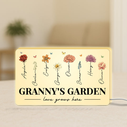 5249LUK1 personalized grandma gifts grandmas garden light box 5249L