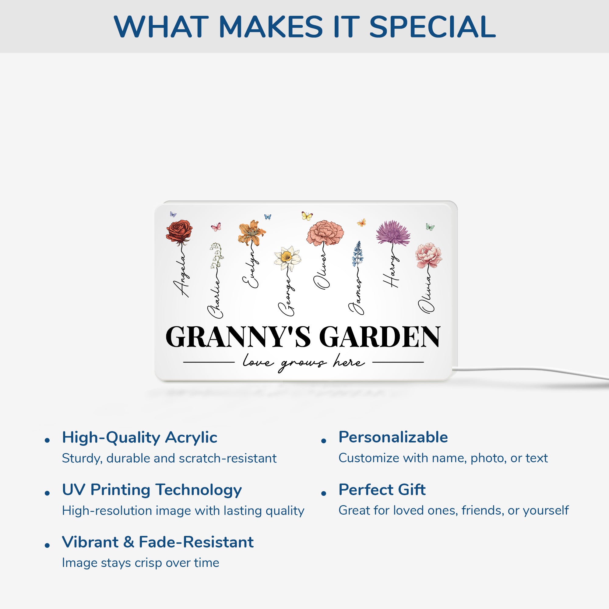 5249LUK4 personalized grandma gifts grandmas garden light box 5249L