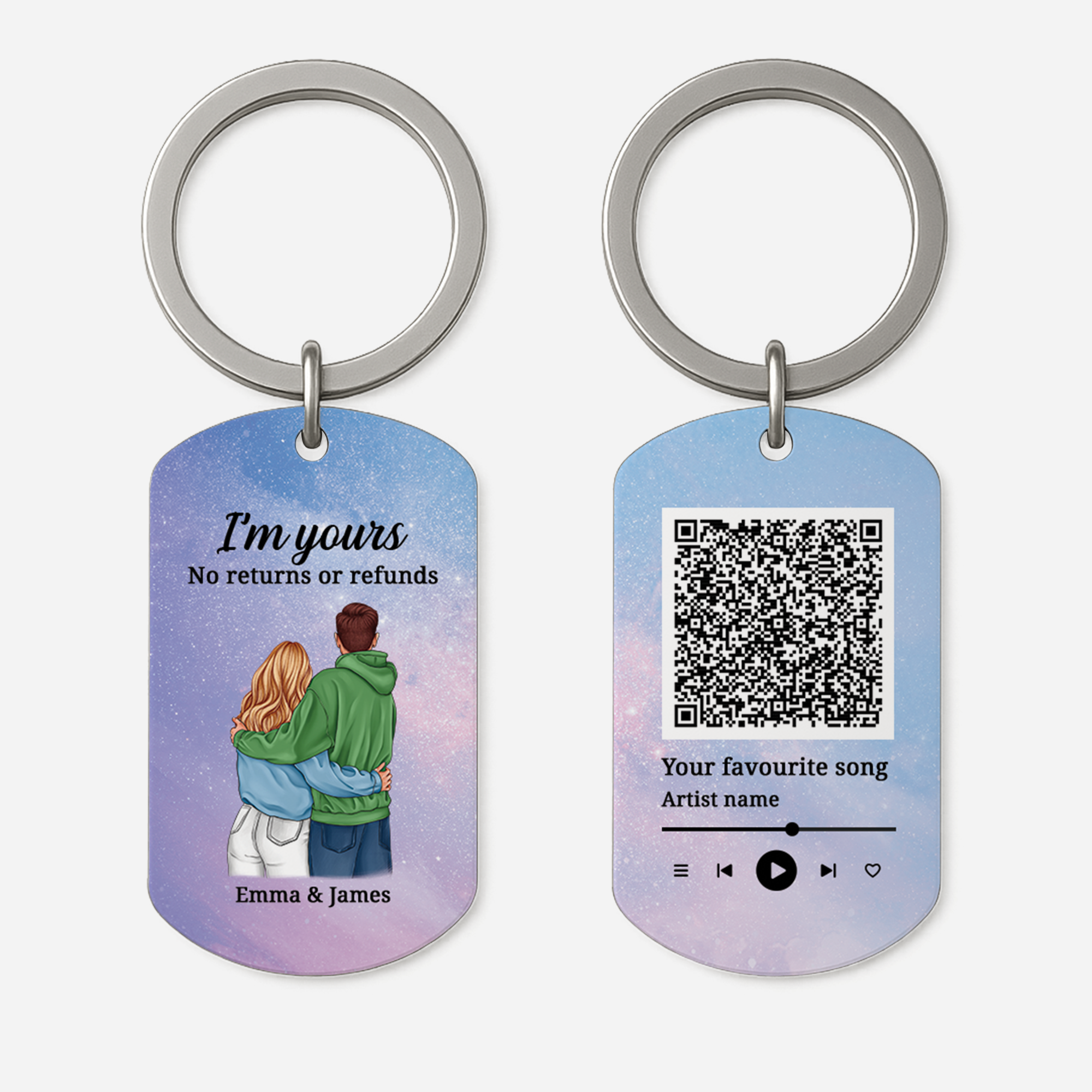 5255JUK1 custom music keychain_ romantic gifts for couples 5255J8N5G